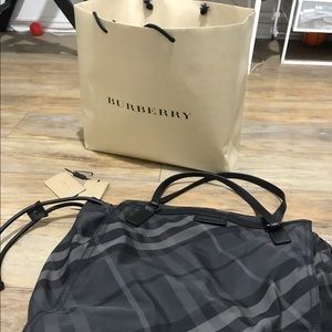 Authentic Burberry Packable Nylon Tote